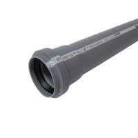 Труба BASE ф 50 с раструбом L=1 м, вн.канализ.толщ.ст.1.8 (10) VALFEX